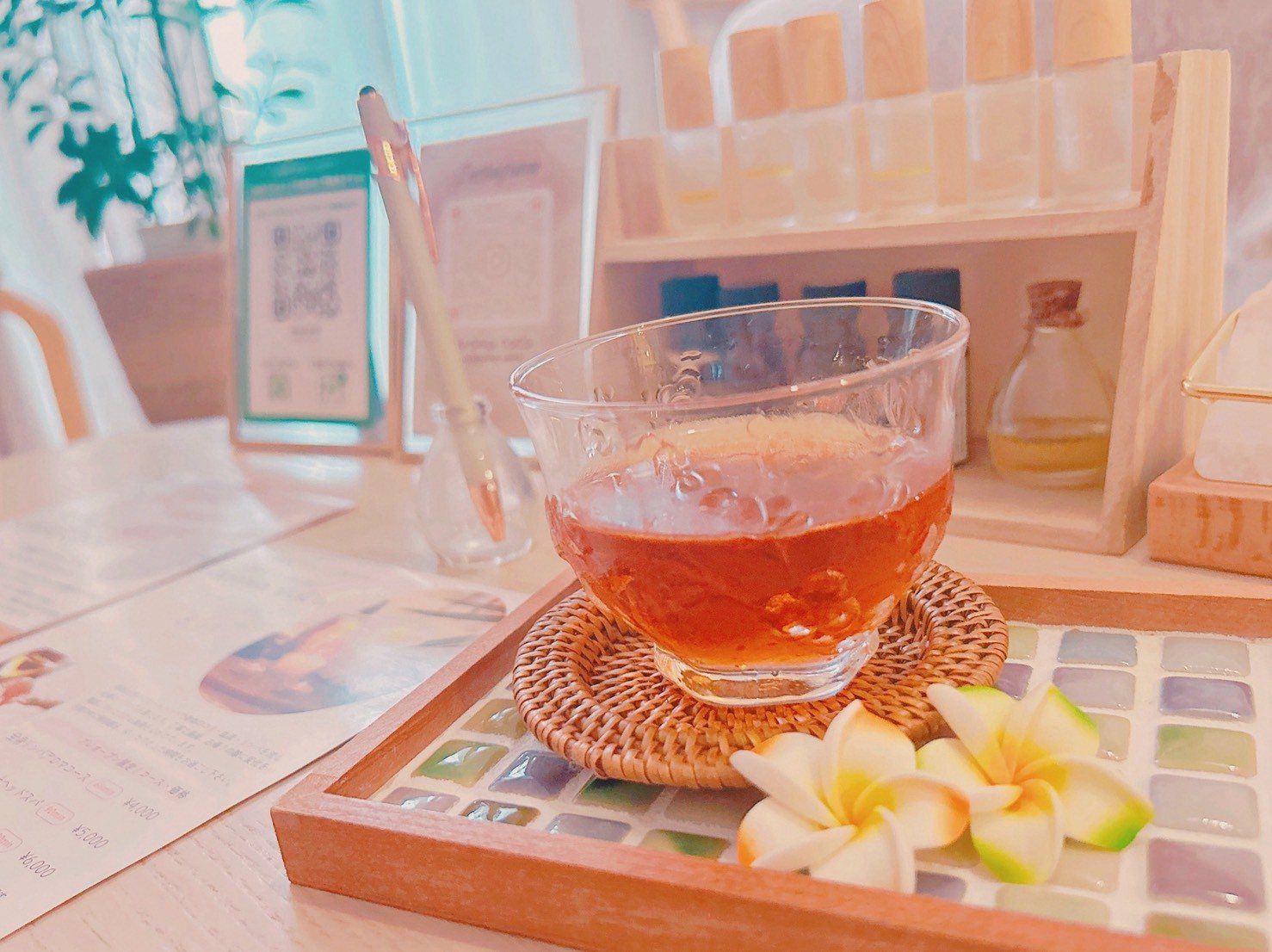 施術後にお出しするハーブティー